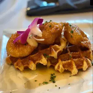 Shrimp & Waffles
